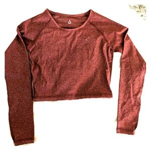 The sweat collection long sleeve crop top